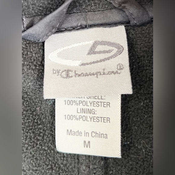 CHAMPION Vintage Men’s Long Sleeve Full Zip Fleece Jacket Medium Athletic Wear - Picture 7 of 11